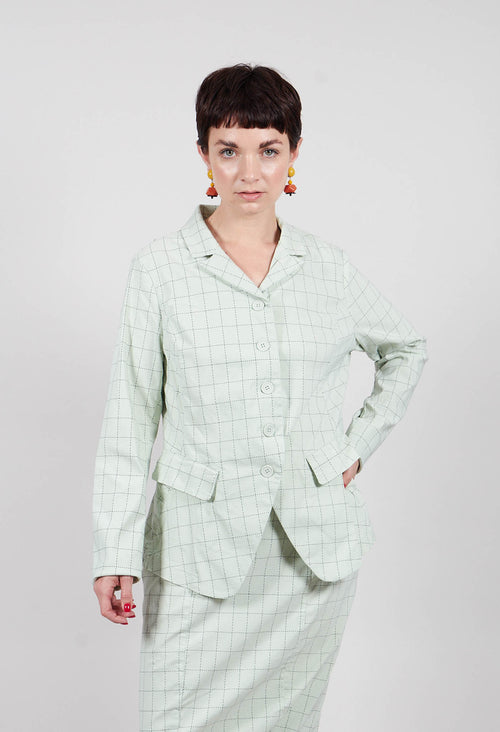 Tailored Jacket in Lime Check - 3441107