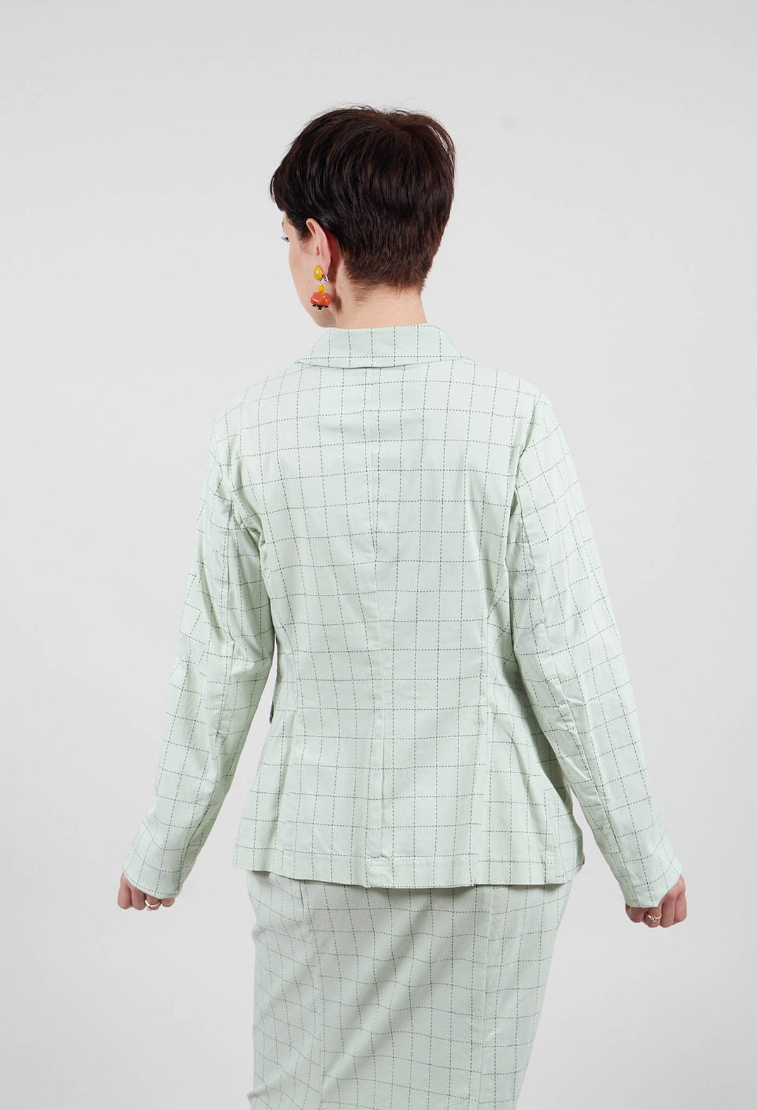 Tailored Jacket in Lime Check - 3441107