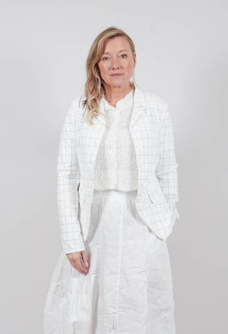 Tailored Jacket in Off White Check - 3441107