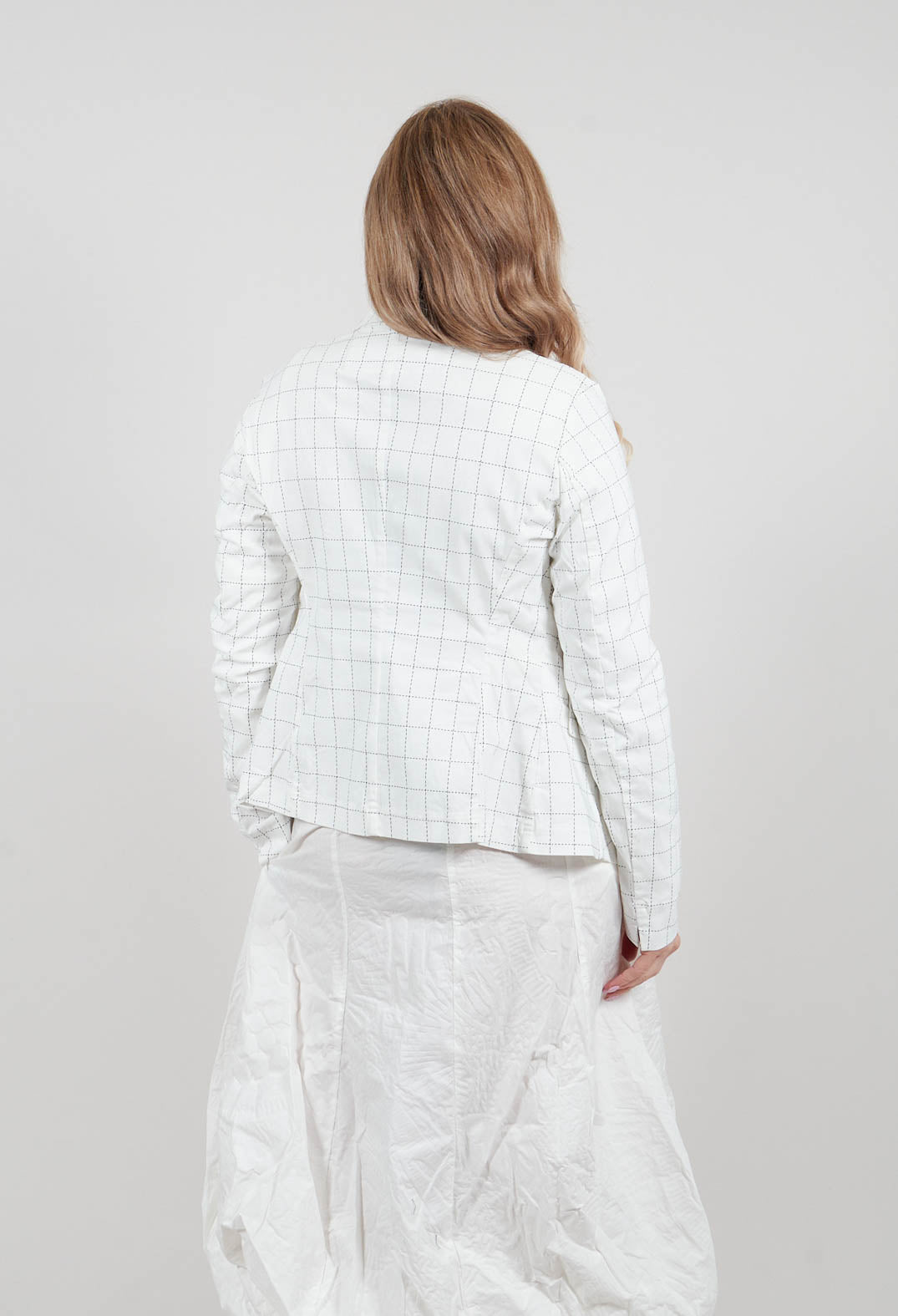 Tailored Jacket in Off White Check - 3441107