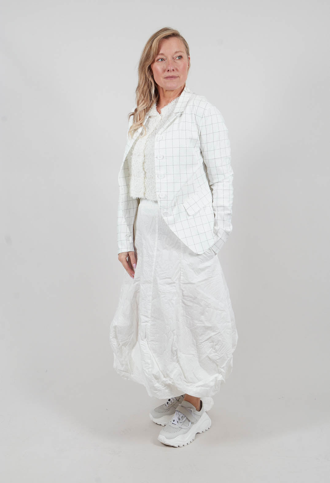 Tailored Jacket in Off White Check - 3441107