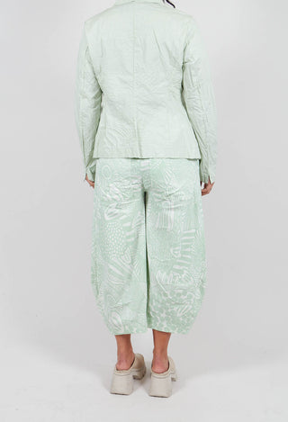 Pull On Balloon Trousers in Lime Print - 3440109