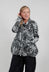 Jacket with Patch Pockets in Black Print - 3441111