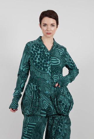 Jacket with Patch Pockets in Tree Print - 3441111