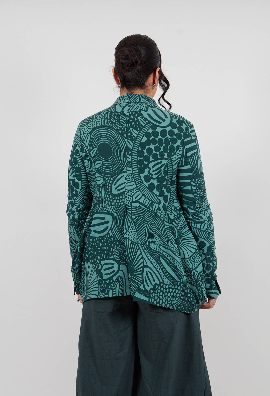 Jacket with Patch Pockets in Tree Print - 3441111