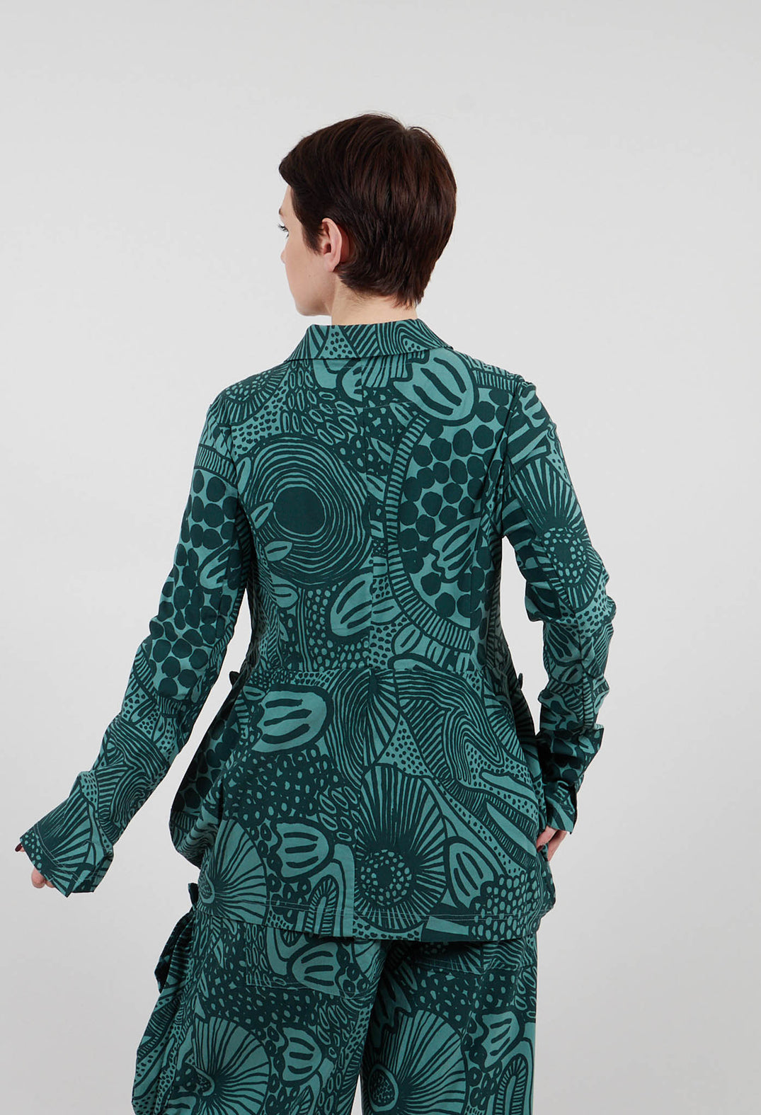 Jacket with Patch Pockets in Tree Print - 3441111