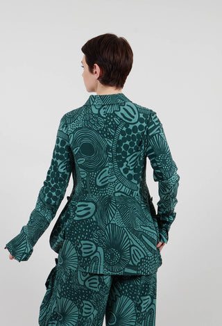 Jacket with Patch Pockets in Tree Print - 3441111