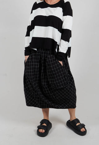 Balloon Skirt in Black Check - 3440313