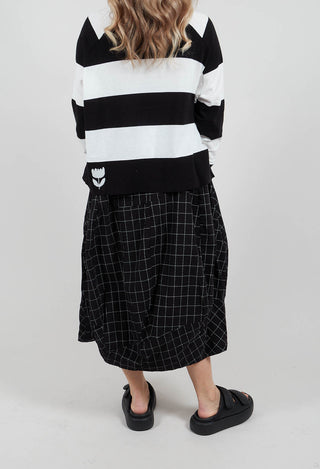 Balloon Skirt in Black Check - 3440313