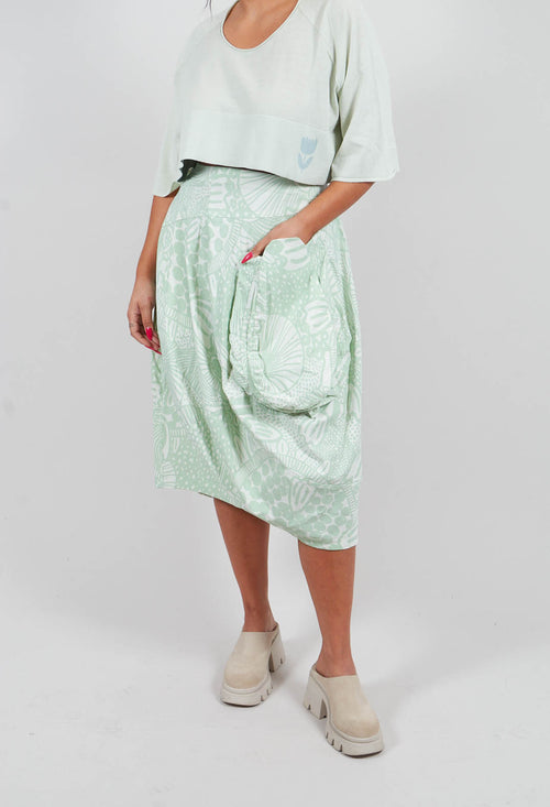Balloon Skirt in Lime Print - 3440313
