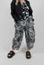 Balloon Trousers in Black Print - 3440114