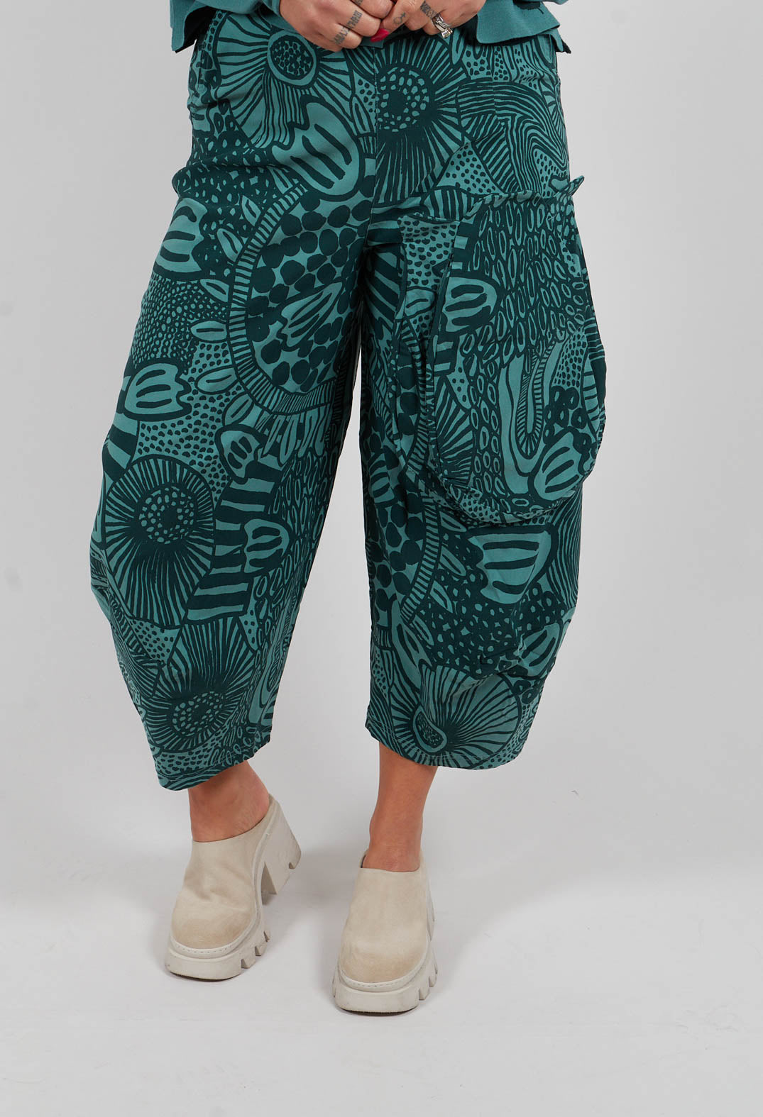 Balloon Trousers in Tree Print - 3440114
