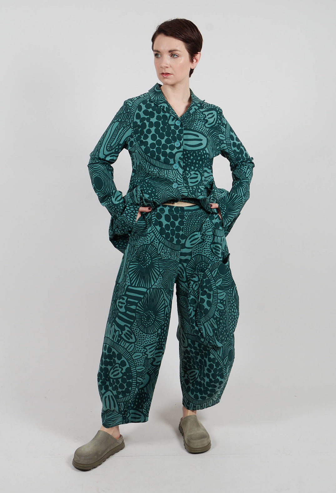 Balloon Trousers in Tree Print - 3440114