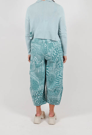 Balloon Trousers in Grass Print - 3440114