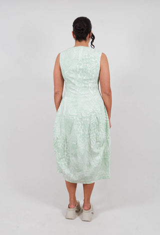 Balloon Dress in Lime Print - 3440916