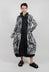 Balloon Coat in Black Print - 3441217