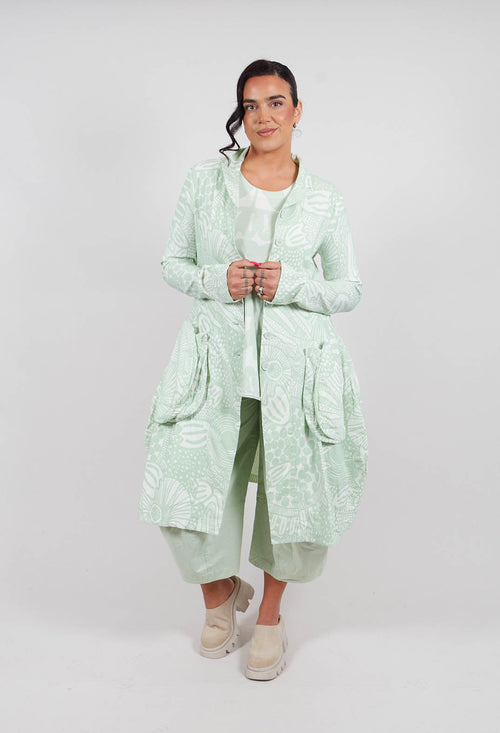 Balloon Coat in Lime Print - 3441217