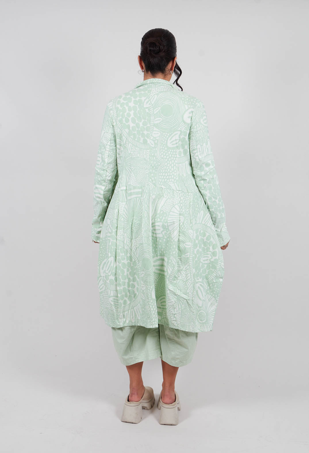 Balloon Coat in Lime Print - 3441217