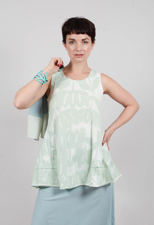 Sleeveless Top in Lime Print - 3470802