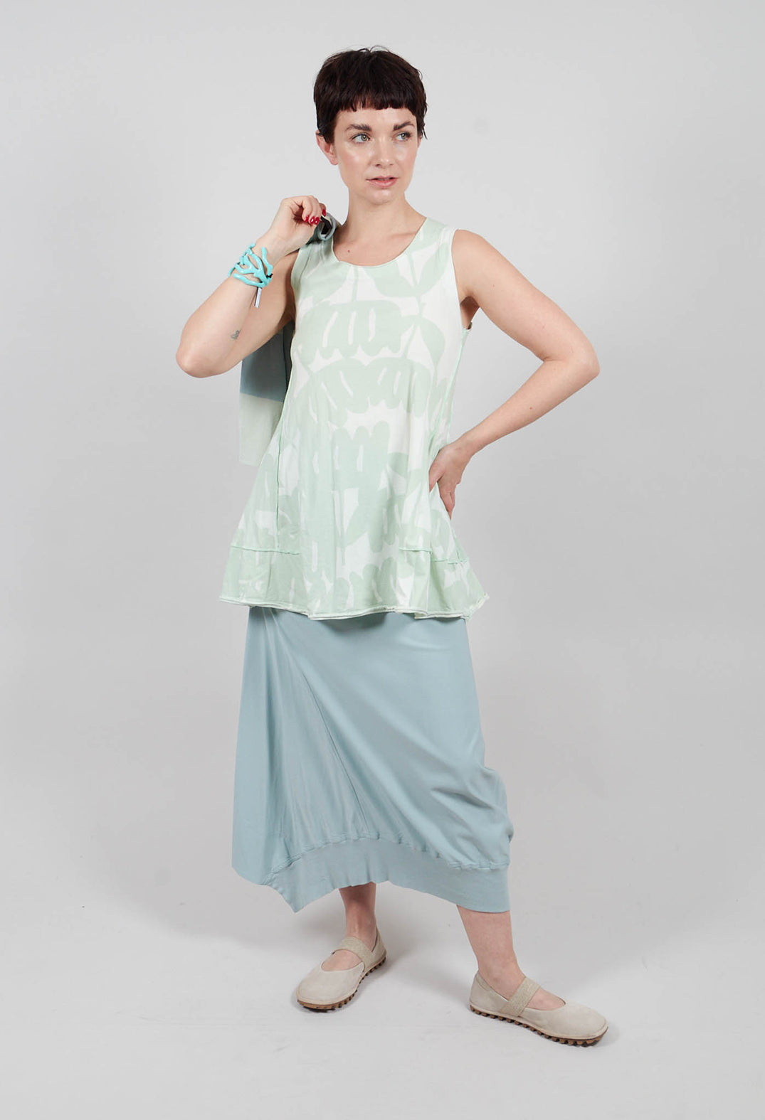 Sleeveless Top in Lime Print - 3470802