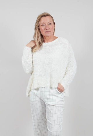 Textured Knit Jumper in Off White - 3480701