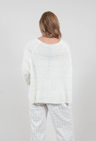 Textured Knit Jumper in Off White - 3480701