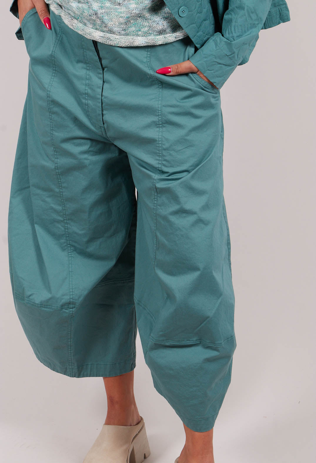 Tulip Hem Trousers in Grass - 3490103