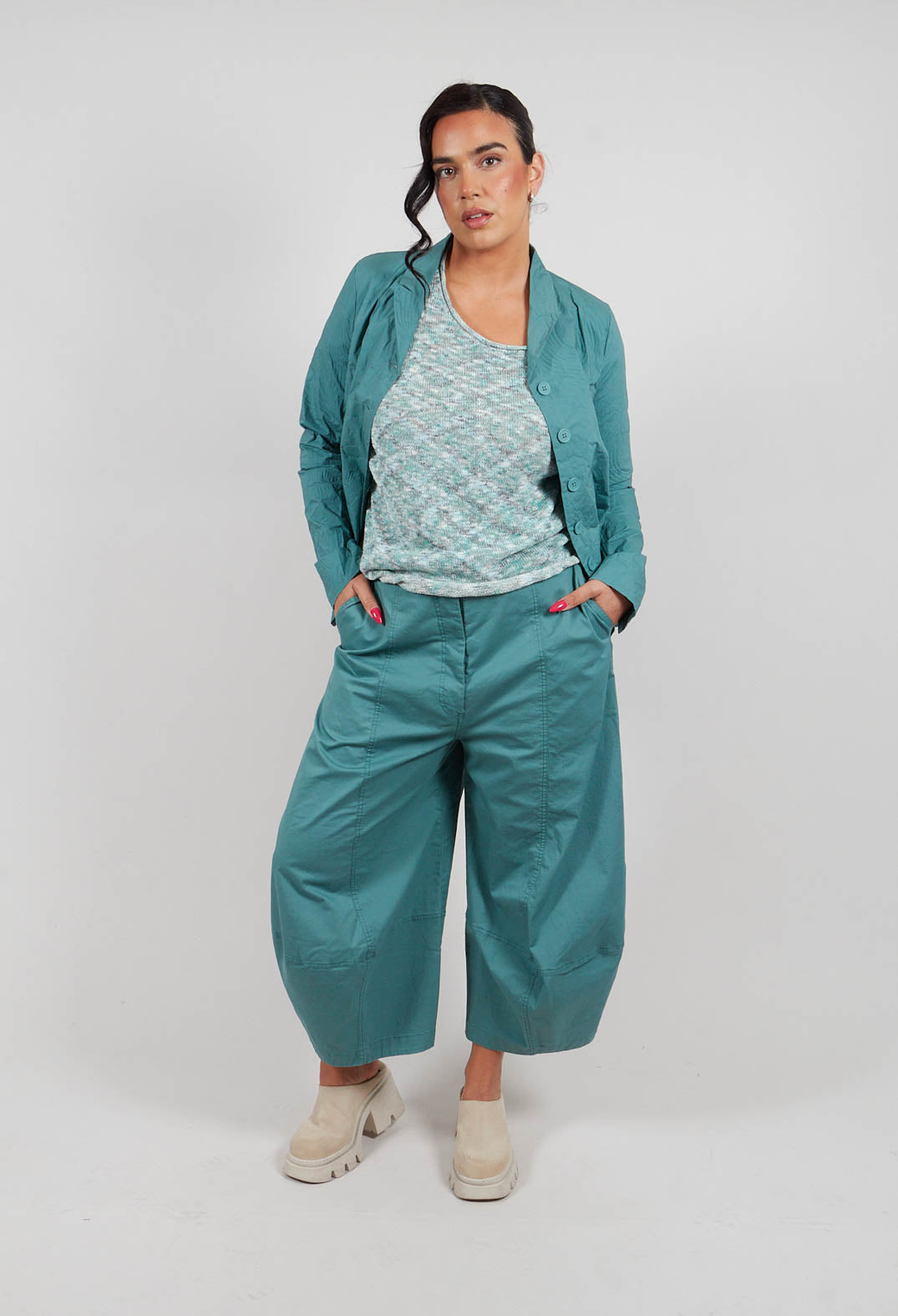 Tulip Hem Trousers in Grass - 3490103
