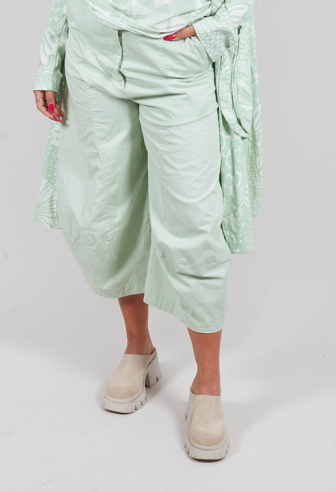 Tulip Hem Trousers in Lime - 3490103