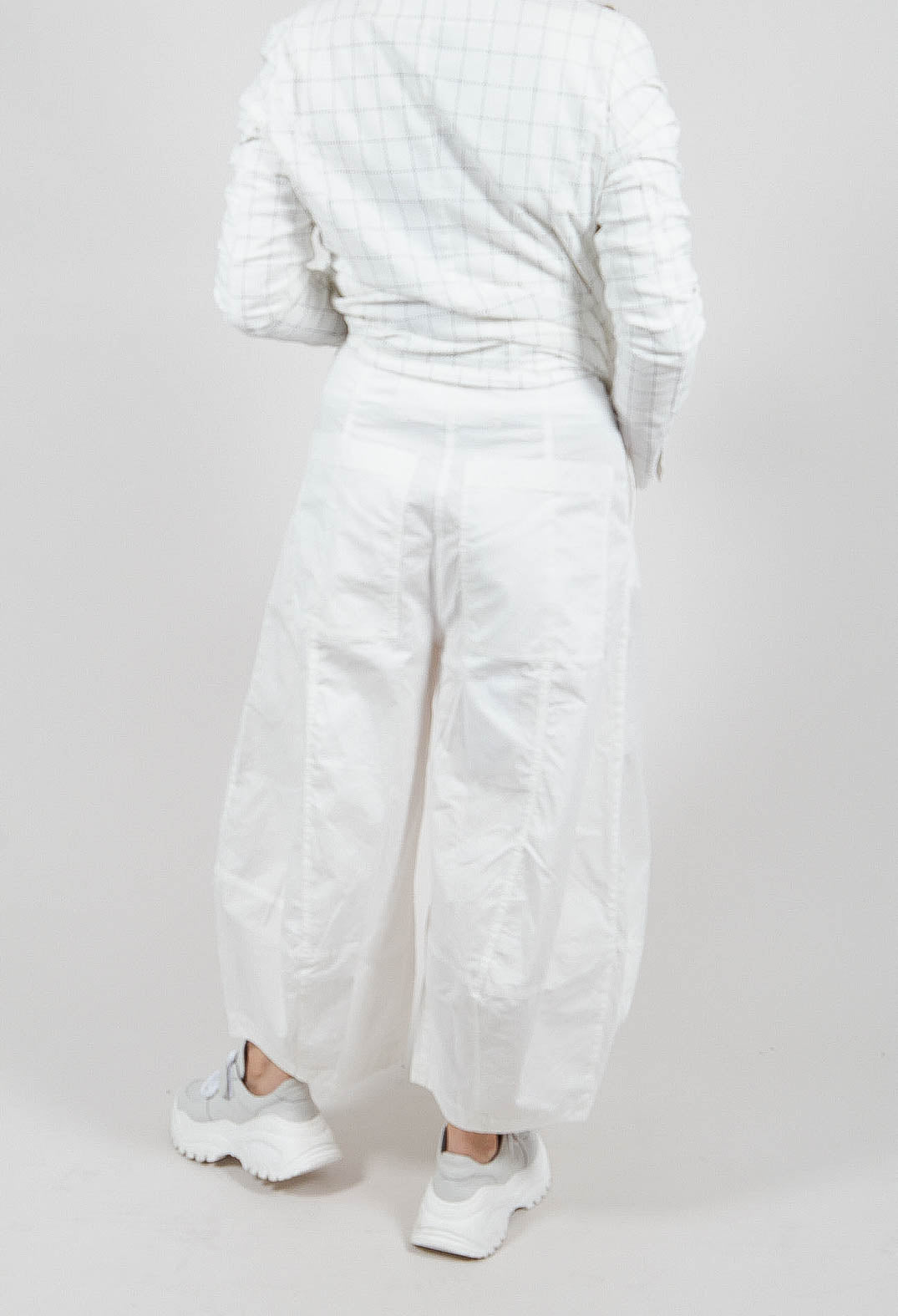 Tulip Hem Trousers in Off White - 3490103