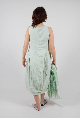 Linen Tulip Dress in Lime - 3540903