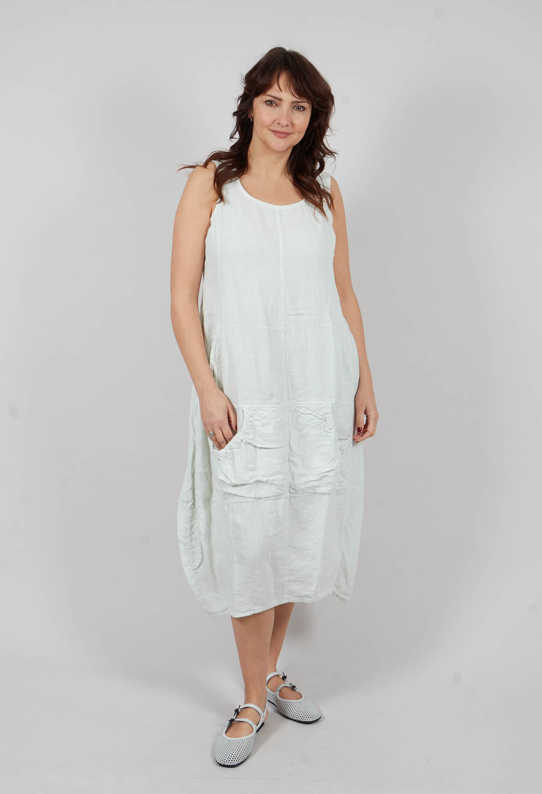 Linen Tulip Dress in Salina - 3540903