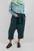 Linen Drop Crotch Trousers in Tree - 3540114