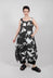Linen Sleeveless Dress in Black Print - 3550902