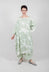 Linen Oversized Dress in Lime Print - 3550905