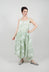Linen Trapeze Dress in Lime Print - 3550907