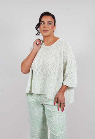 Lightweight Jumper in Lime Melange - 3560704