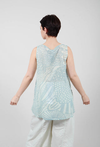 Sleeveless Top in Mint Lime Print - 3600802
