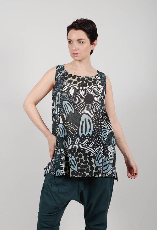 Sleeveless Top in Multicolour - 3600802
