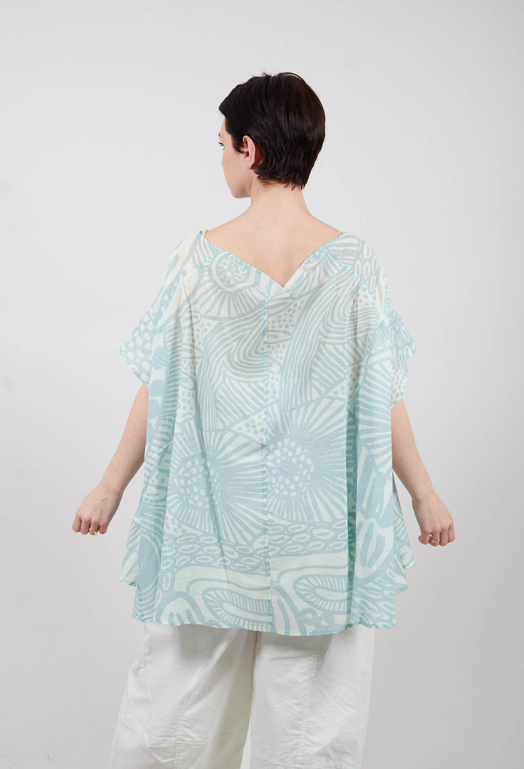 Lightweight Top in Mint Lime Print - 3600505