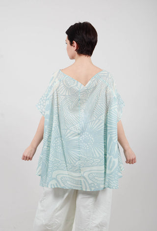 Lightweight Top in Mint Lime Print - 3600505