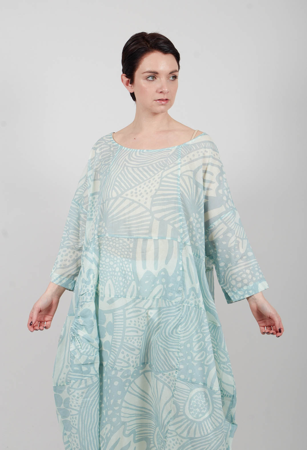 Lightweight Dress in Mint Lime Print - 3600906