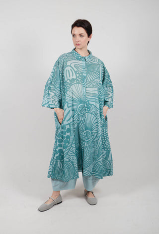 Long Shirt Dress in Grass Print - 3600907