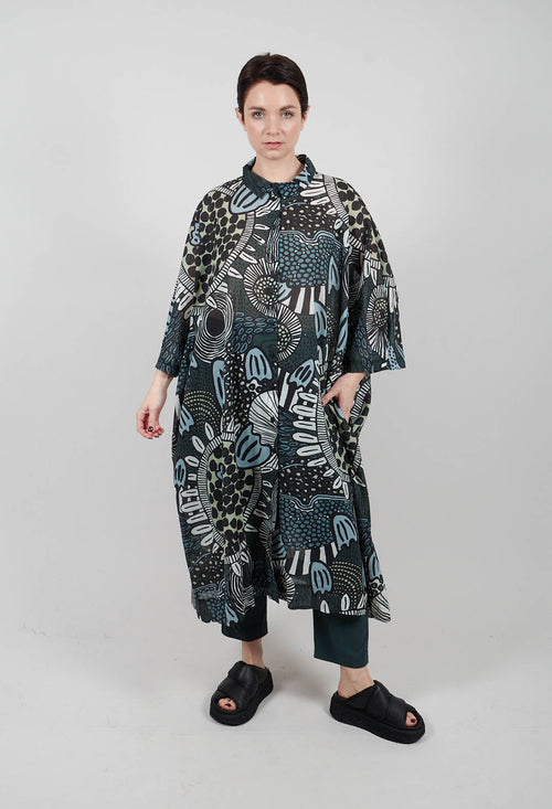 Long Shirt Dress in Multicolour - 3600907