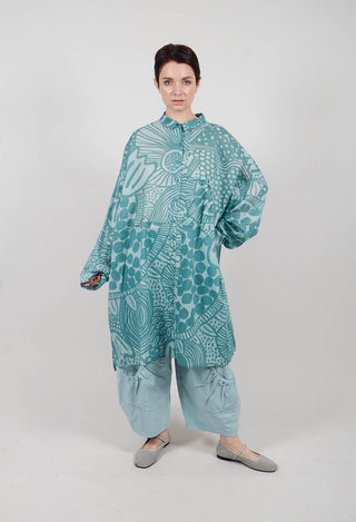Shirt Dress in Grass Print - 3600909