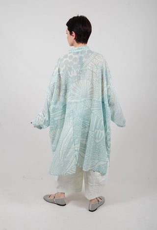 Shirt Dress in Mint Lime Print - 3600909