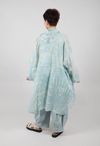 Shirt Dress in Mint Lime Print - 3600909