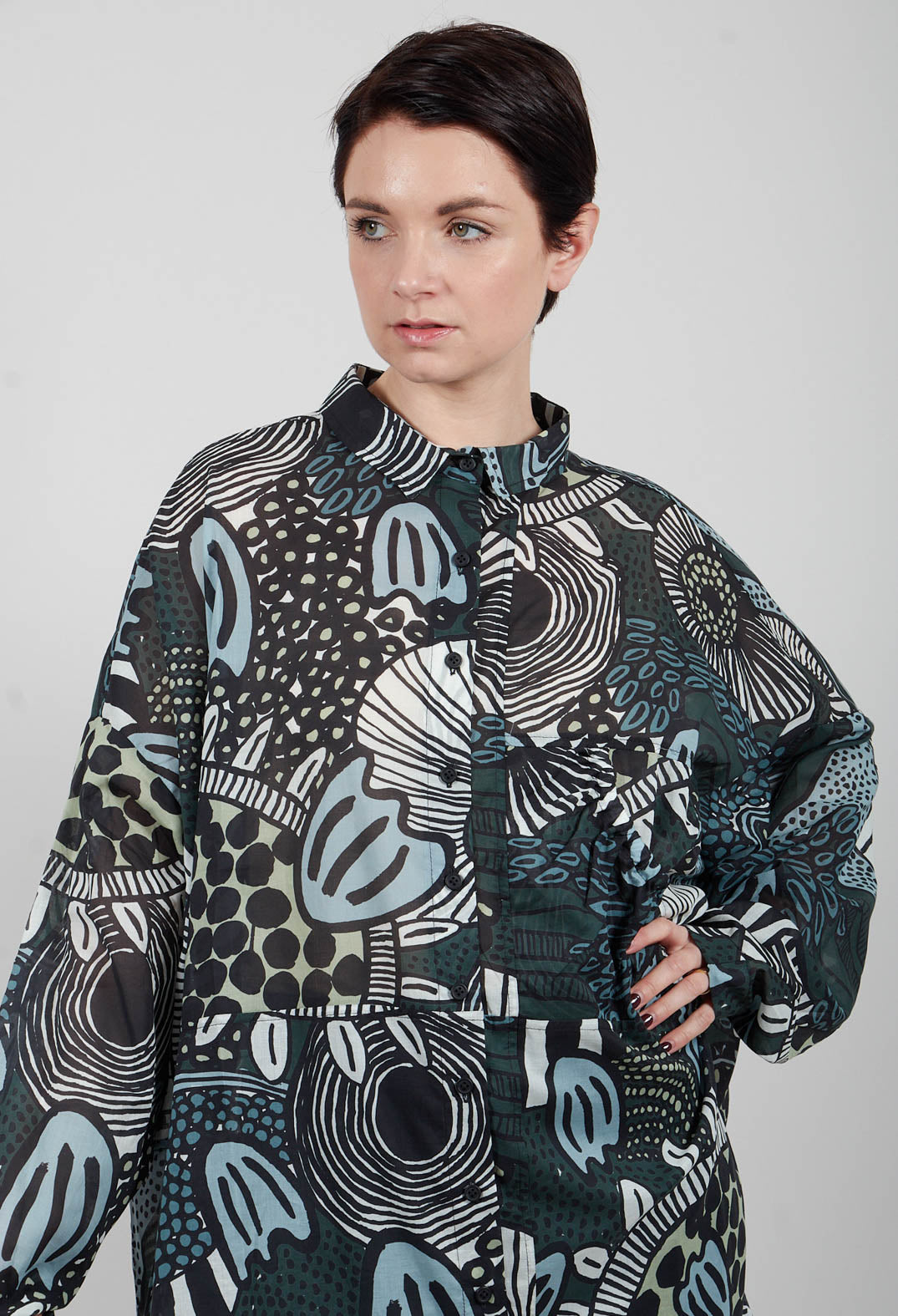 Shirt Dress in Multicolour - 3600909