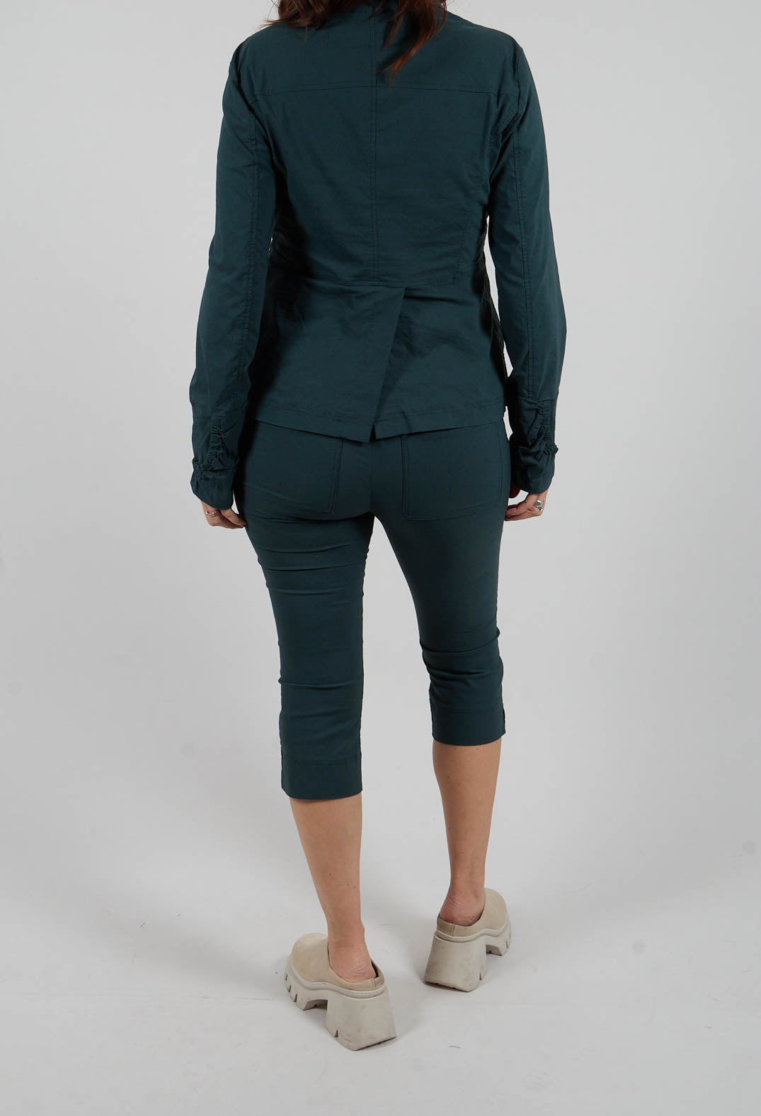 Slim Cropped Trousers in Tree - 3630108
