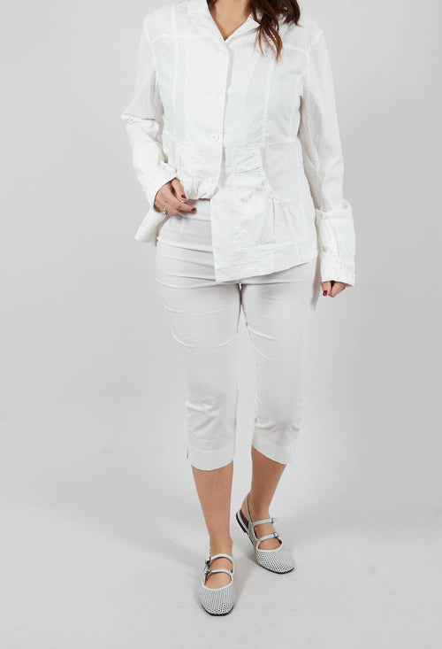 Slim Cropped Trousers in Off White - 3630108